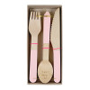 Talheres Madeira Decor Rosa